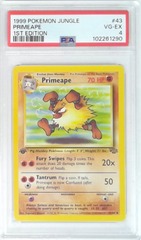 V1906: 1999: Primeape: 43/64: 1ST Edition: Jungle: PSA: 4: VG-EX: 102261290
